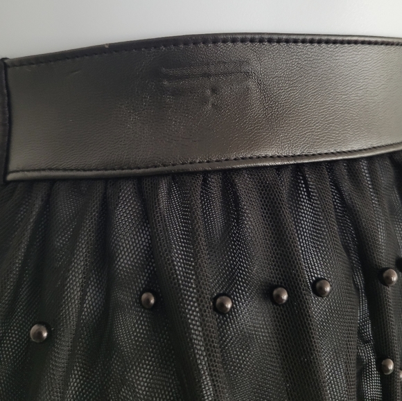 NWT Rare Deadstock Victoria's Secret Beaded Sheer Tulle Sexy Leather Midi Skirt - Picture 6 of 16